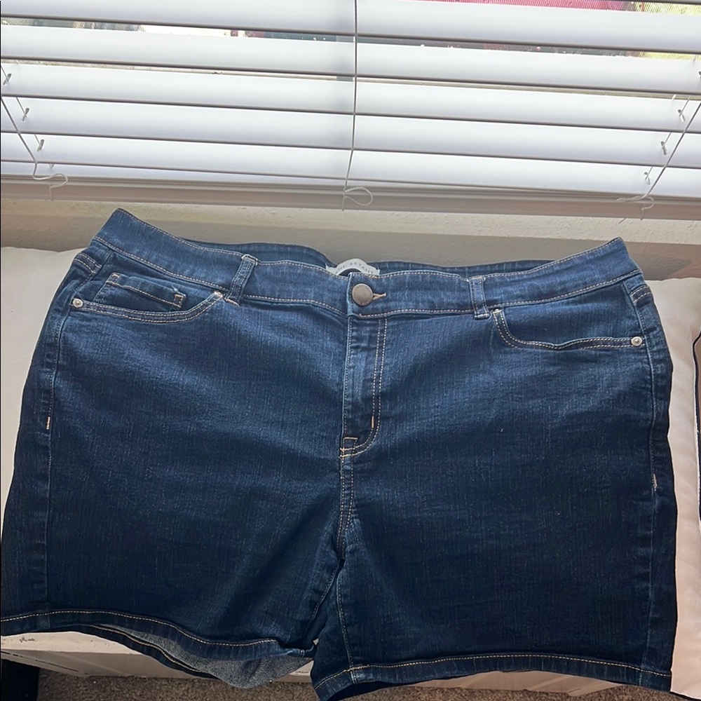 Lane Bryant Blue Jean Shorts Classic Stretch